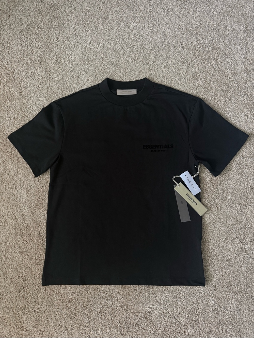 PacSun Black ESSENTIALS Short Sleeve Logo Tee